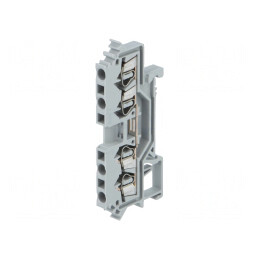 Conector Șine 2.5mm² 4 Borne Gri 800V | Electronic-mag.ro | Componente Electronice
