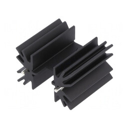 Radiator Extrudat TO220 Negru 38.1mm x 41.9mm x 25.4mm | Electronic-mag.ro | Componente Electronice