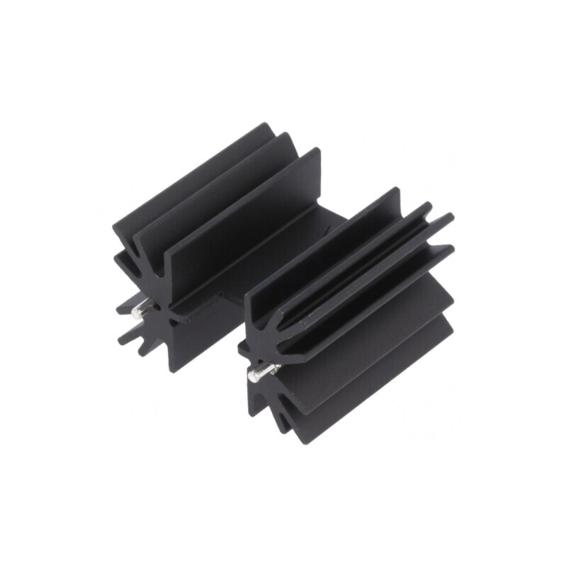 Radiator Extrudat TO220 Negru 38.1mm x 41.9mm x 25.4mm | Electronic-mag.ro | Componente Electronice