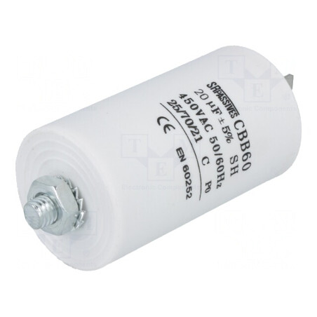 Condensator Motor 20uF 450V ±5% | Electronic-mag.ro | Componente Electronice