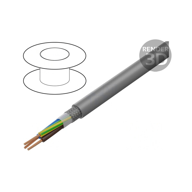 Cablu Electric Ecranat 3G1,5mm2 PVC | Electronic-mag.ro | Componente Electronice