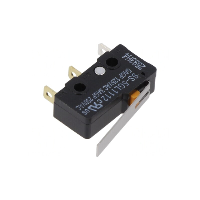 Microîntrerupător cu manetă 5A/250VAC SPST-NC | Electronic-mag.ro | Componente Electronice