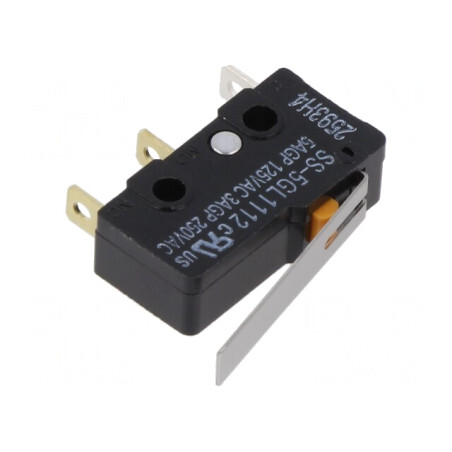 Microîntrerupător cu manetă 5A/250VAC SPST-NC | Electronic-mag.ro | Componente Electronice