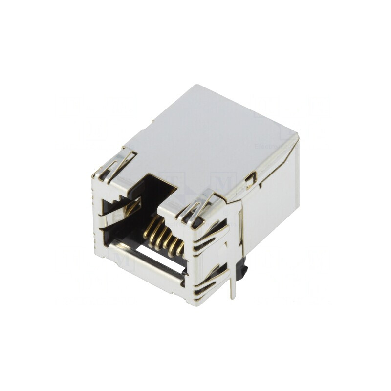 Soclu RJ45 Cat 5e Ecranat Aurit 8p8c | Electronic-mag.ro | Componente Electronice
