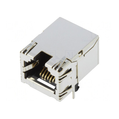 Soclu RJ45 Cat 5e Ecranat Aurit 8p8c | Electronic-mag.ro | Componente Electronice