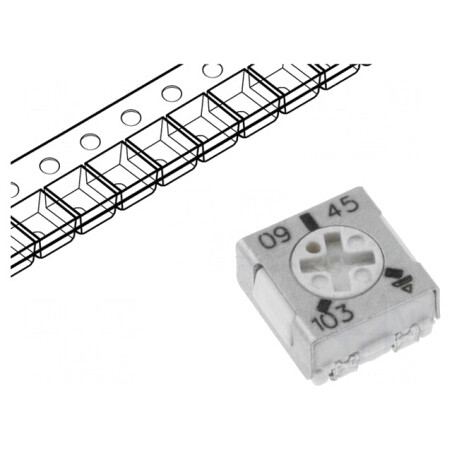 Potentiometru SMD 10kΩ 250mW ±20% | Electronic-mag.ro | Componente Electronice