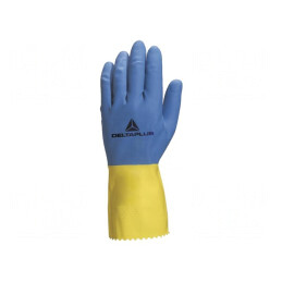 Mănuși de Protecție Latex Galben-Albastru 8/9 | Electronic-mag.ro | Componente Electronice