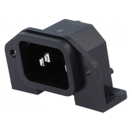 Conector Alimentare AC 10A 250V IEC 60320 THT | Electronic-mag.ro | Componente Electronice