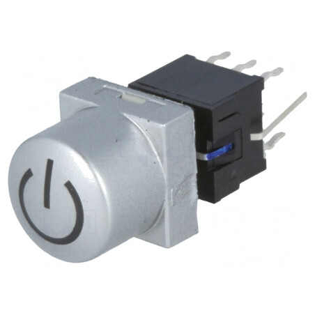 Comutator Tastatură DPDT Argintie cu LED 30V 0.1A | Electronic-mag.ro | Componente Electronice
