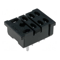 Stativ PCB 8 PIN 15A 250VAC 12mm x 22mm Serie LY2 | Electronic-mag.ro | Componente Electronice