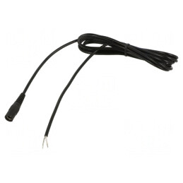Cablu Alimentare 5,5mm/2,1mm Negru 0,5m | Electronic-mag.ro | Componente Electronice
