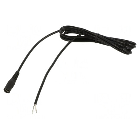 Cablu Alimentare 5,5mm/2,1mm Negru 0,5m | Electronic-mag.ro | Componente Electronice