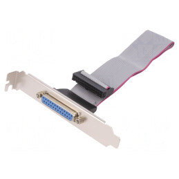 Cablu D-Sub 25pin Mamă IDC Soclu 250mm Bej | Electronic-mag.ro | Componente Electronice