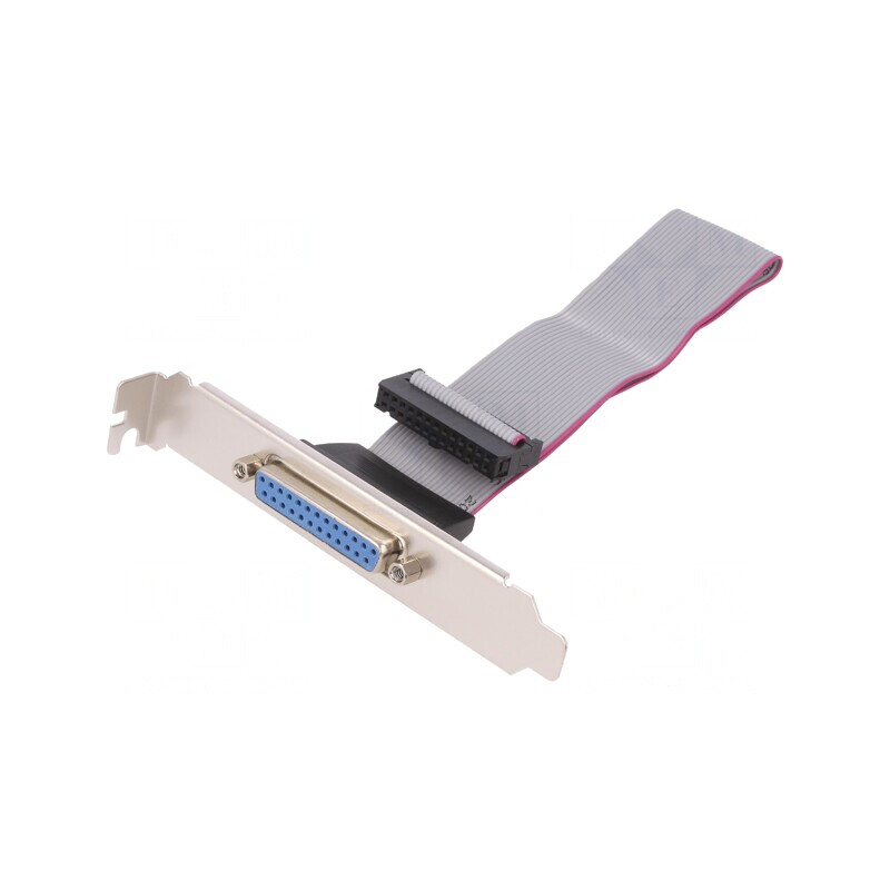 Cablu D-Sub 25pin Mamă IDC Soclu 250mm Bej | Electronic-mag.ro | Componente Electronice