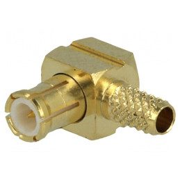 Mufă MCX 90° Tată 50Ω pentru Cablu RG174/RG188/RG316 | Electronic-mag.ro | Componente Electronice