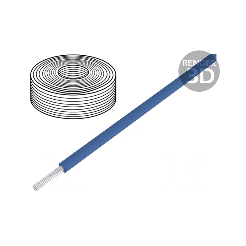 Cablu litat PVC albastru 10m 60V 0,04mm2 | Electronic-mag.ro | Componente Electronice