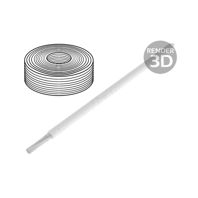 Cablu Cu PVC Alb 0,04mm2 10m 60V | Electronic-mag.ro | Componente Electronice