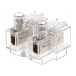 Regletă de conexiuni cu terminal cu șurub 2 piste 0,75-4mm2 | Electronic-mag.ro | Componente Electronice