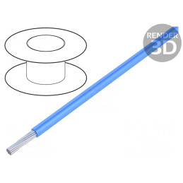 Cablu litat PVC albastru 12AWG 600V