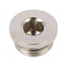 Obturator alamă nichelată G 1/2 cu O-ring 50bar | Electronic-mag.ro | Componente Electronice