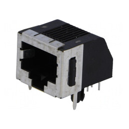 Soclu RJ45 Cat 3 Ecranat Profil Jos Cu Blocare Panou | Electronic-mag.ro | Componente Electronice