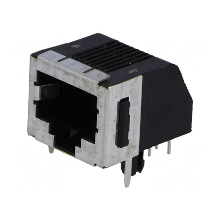 Soclu RJ45 Cat 3 Ecranat Profil Jos Cu Blocare Panou | Electronic-mag.ro | Componente Electronice