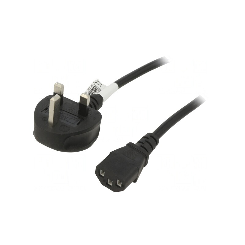 Cablu de alimentare 1,5m negru 3x0,5mm2 BS 1363 la IEC C13 | Electronic-mag.ro | Componente Electronice Cablu de alimentare 1,5m negru 3x0,5mm2 BS 1363 la IEC C13 | Electronic-mag.ro | Componente Electronice