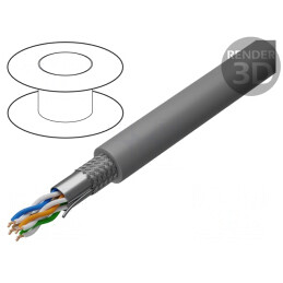 Cablu Ethernet Cat5e SF/UTP 500m Cu LSZH Gri | Electronic-mag.ro | Componente Electronice