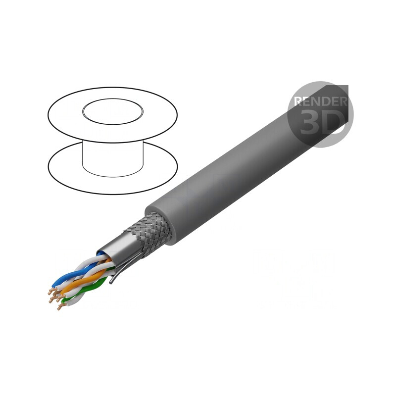 Cablu Ethernet Cat5e SF/UTP 500m Cu LSZH Gri | Electronic-mag.ro | Componente Electronice Cablu Ethernet Cat5e SF/UTP 500m Cu LSZH Gri | Electronic-mag.ro | Componente Electronice