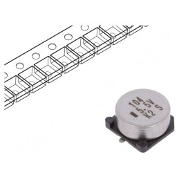 Supercondensator SMD 0,1F 5,5V 5mm 50Ω EDLC