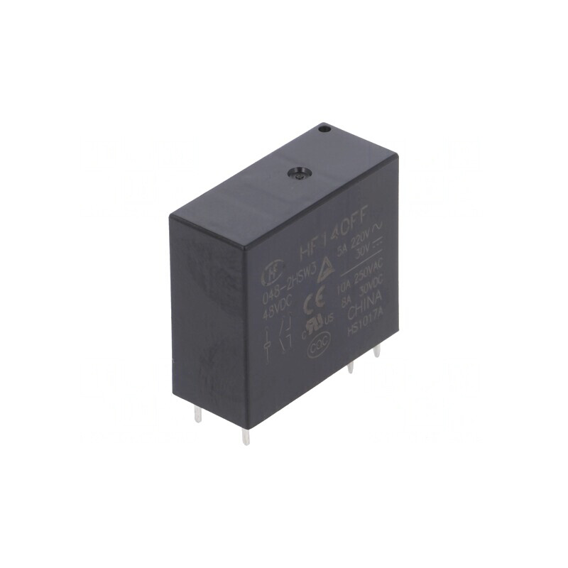 Releu Electromagnetic DPST-NO 48VDC 10A 250VAC | Electronic-mag.ro | Componente Electronice