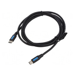 Cablu USB 2.0 USB B mini la USB C 1,5m Negru | Electronic-mag.ro | Componente Electronice