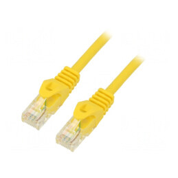 Patch Cord U/UTP Cat6 Galben 5m Cablexpert | Electronic-mag.ro | Componente Electronice