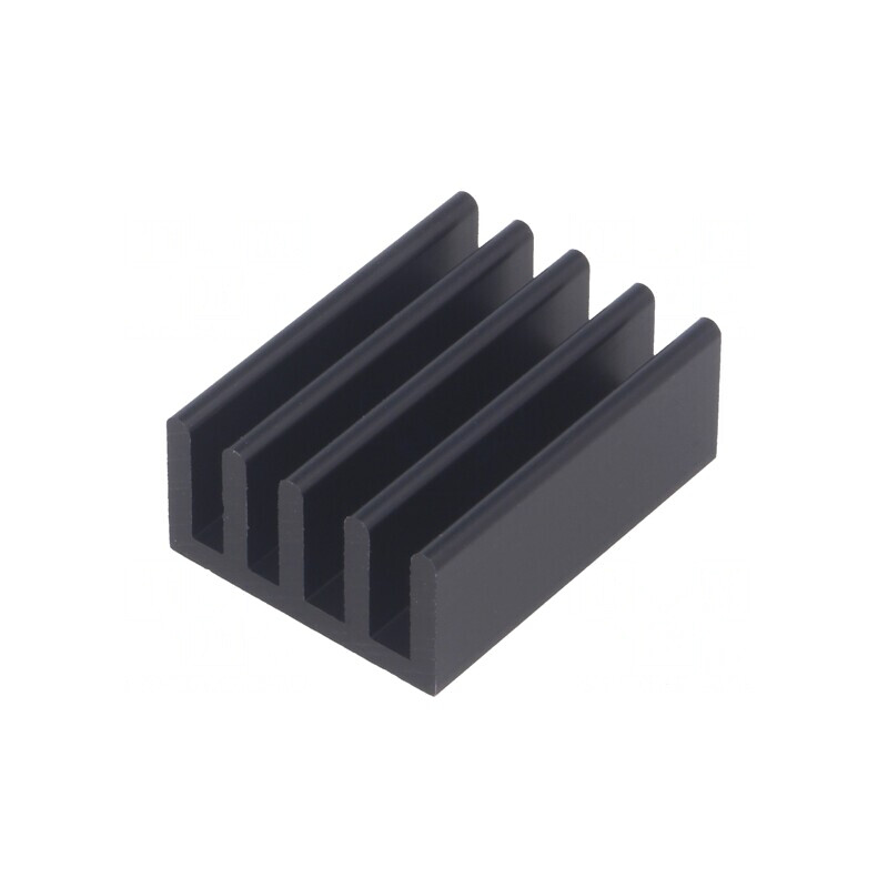 Radiator cu aripioare negru 25x19x10mm | Electronic-mag.ro | Componente Electronice
