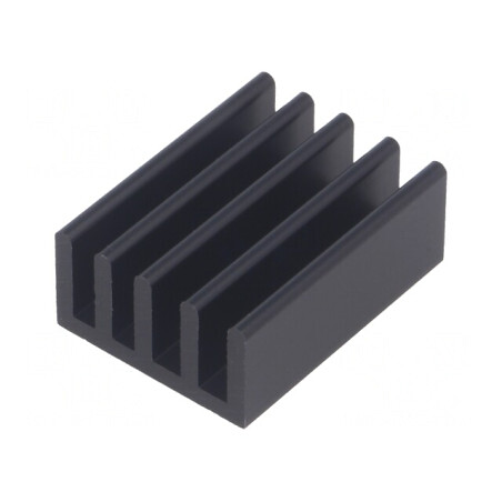 Radiator cu aripioare negru 25x19x10mm | Electronic-mag.ro | Componente Electronice