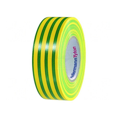 Bandă Electroizolantă 19mm x 20m Galben-Verde | Electronic-mag.ro | Componente Electronice