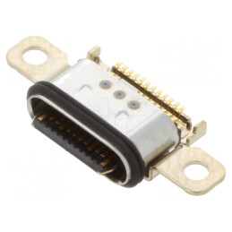 Soclu USB C SMT PIN 12 unghi 90° USB 2.0 aurit | Electronic-mag.ro | Componente Electronice