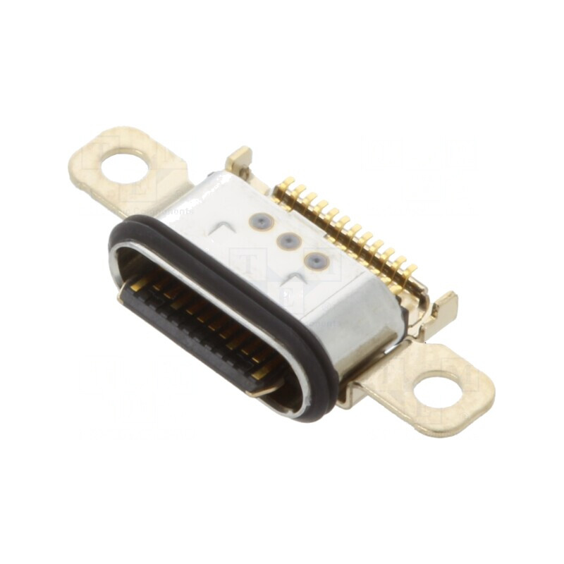 Soclu USB C SMT PIN 12 unghi 90° USB 2.0 aurit | Electronic-mag.ro | Componente Electronice