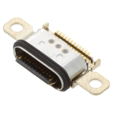 Soclu USB C SMT PIN 12 unghi 90° USB 2.0 aurit | Electronic-mag.ro | Componente Electronice