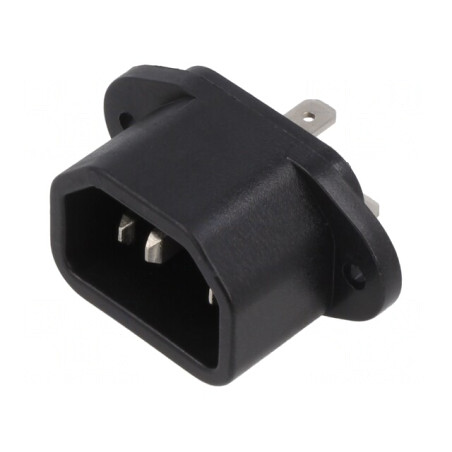 Conector Alimentare AC Soclu Tată 10A 250V | Electronic-mag.ro | Componente Electronice