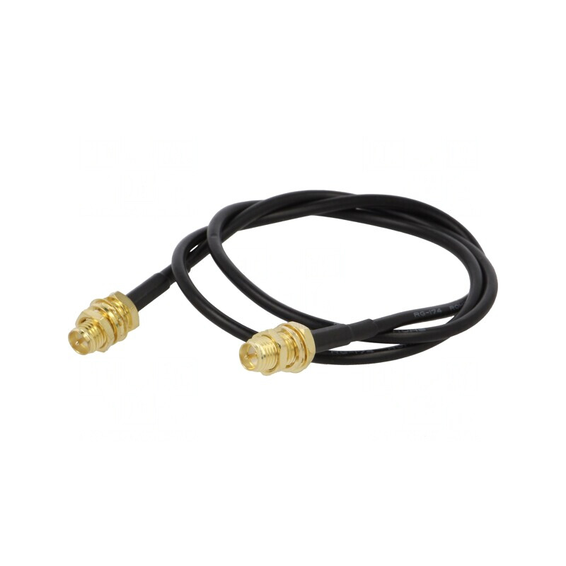 Cablu RP-SMA 50Ω 0,5m Negru | Electronic-mag.ro | Componente Electronice