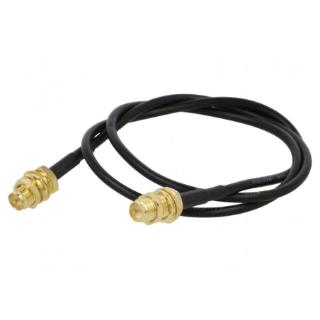 Cablu RP-SMA 50Ω 0,5m Negru | Electronic-mag.ro | Componente Electronice