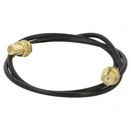 Cablu 50Ω 0,5m RP-SMA Mamă-SMA Soclu Negru Drept | Electronic-mag.ro | Componente Electronice