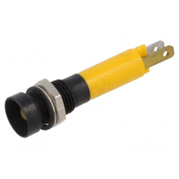 Lampă LED galbenă 24VDC Ø8mm plastic | Electronic-mag.ro | Componente Electronice