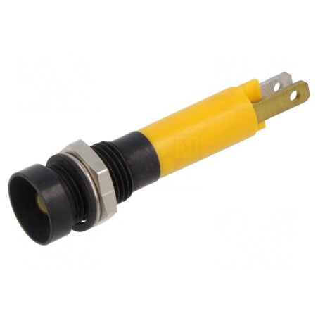 Lampă LED galbenă 24VDC Ø8mm plastic | Electronic-mag.ro | Componente Electronice