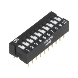 Comutator DIP-SWITCH 10 Secțiuni ON-OFF 24VDC | Electronic-mag.ro | Componente Electronice