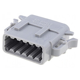 Conector cablu-cablu ATM 12 PIN gri IP67 | Electronic-mag.ro | Componente Electronice