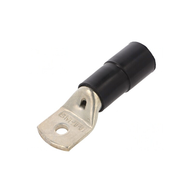 Inelar tub M6 6,5mm 70mm2 crimpat negru | Electronic-mag.ro | Componente Electronice