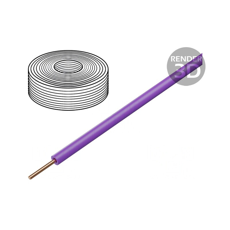 Cablu Sârmă Cu PVC Violet 0,2mm2 60V 10m | Electronic-mag.ro | Componente Electronice