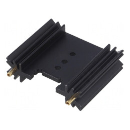 Radiator Extrudat TO220/TO3P Negru 38.1x45x12.7mm | Electronic-mag.ro | Componente Electronice